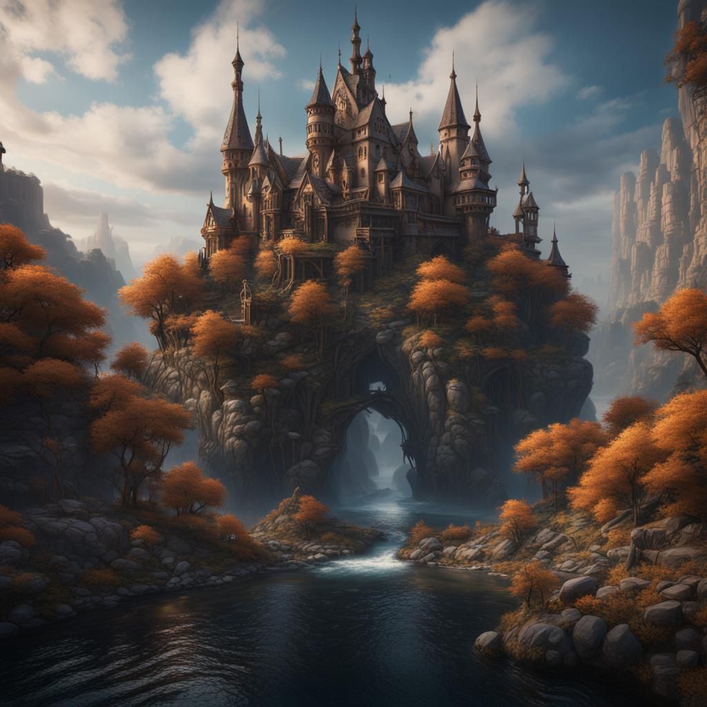 Fantastical Castle Concept Art in Deep Color