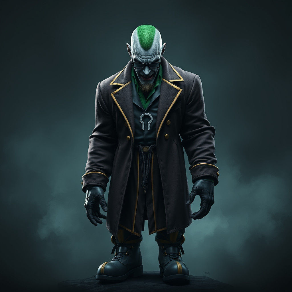 Ominous Portrait of Joker as Towering Dark Figure