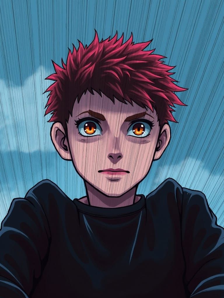 Dramatic Manga-Style Illustration in Studio Trigger Style