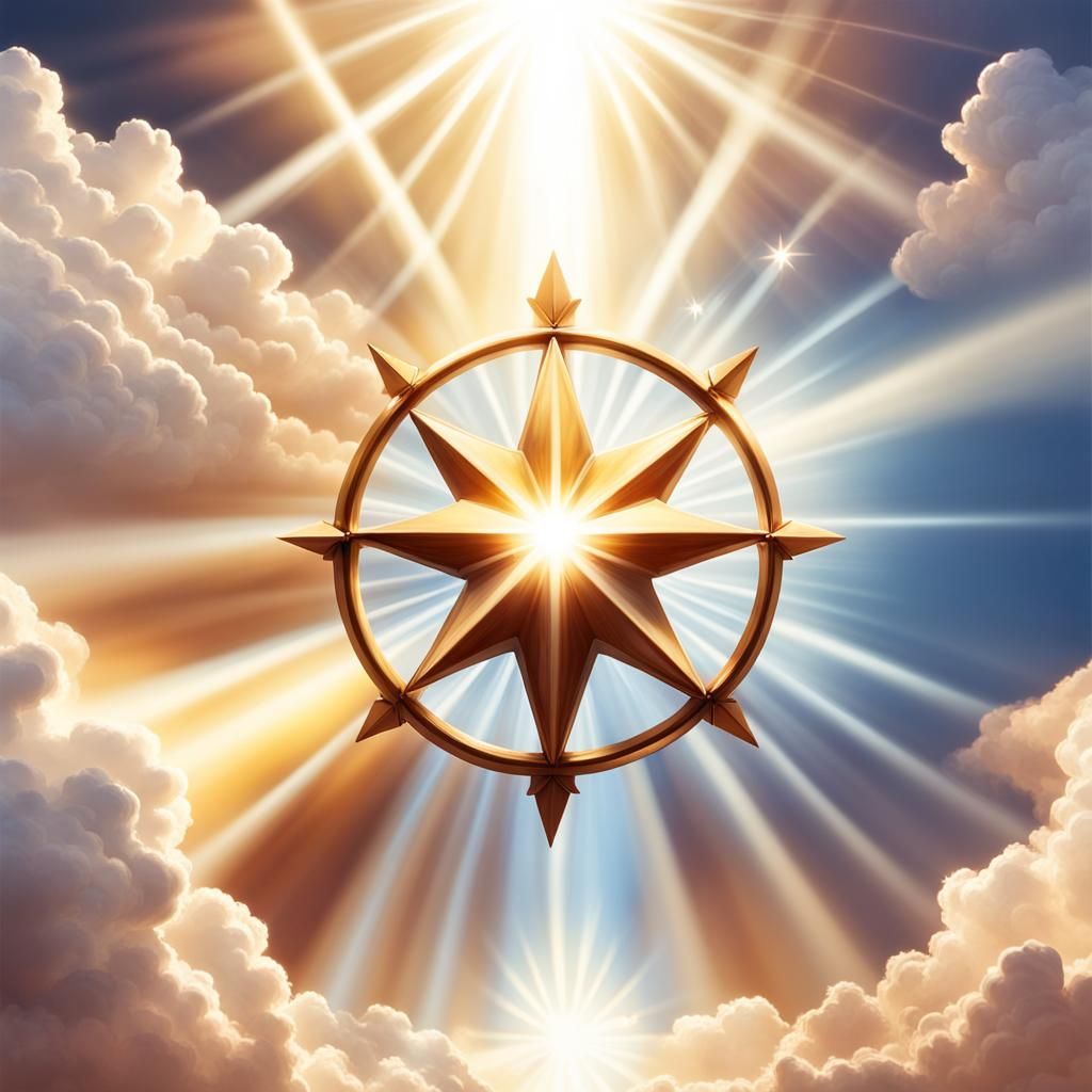 Star of David in Heavenly Sunshine
