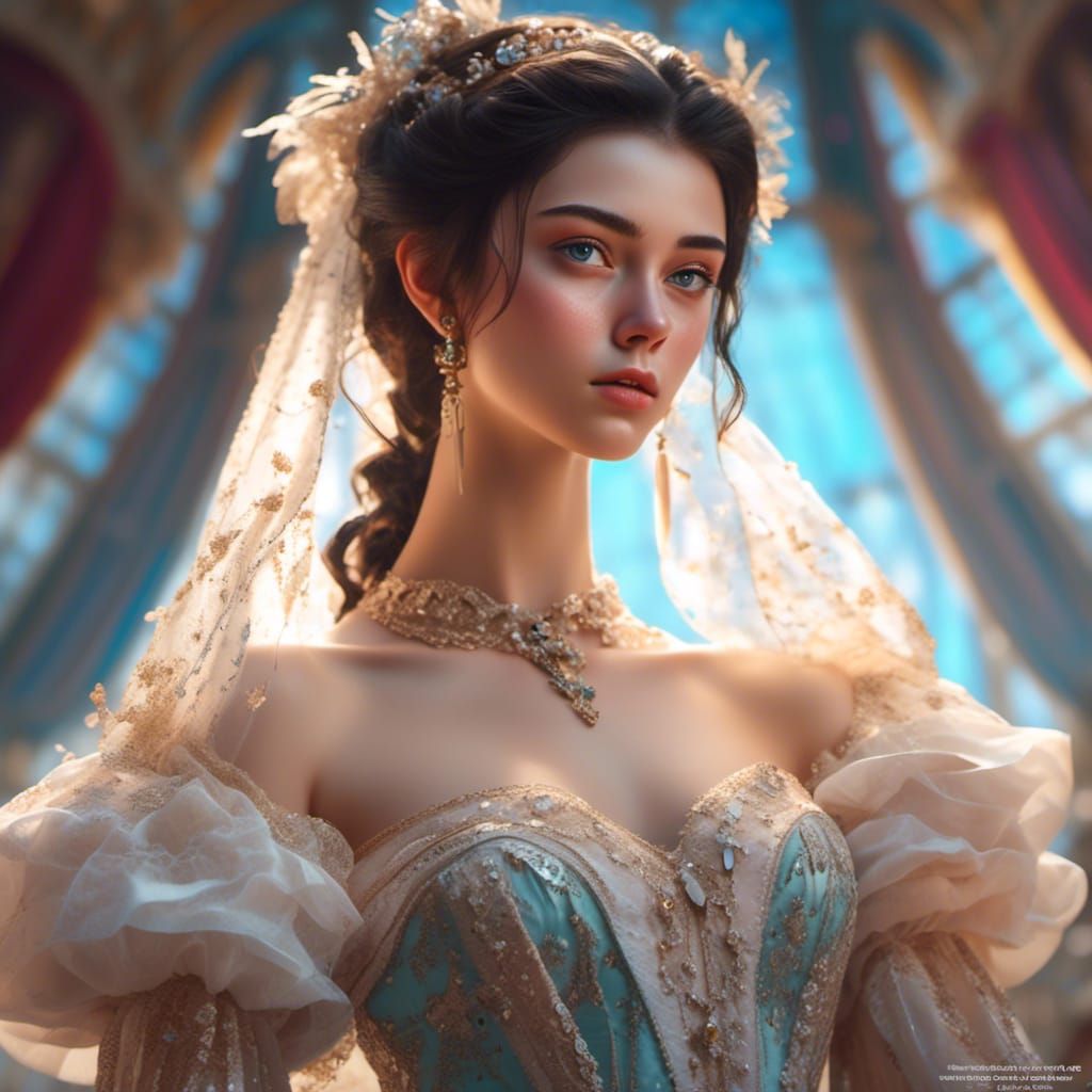 Crossdresser Portrait with Big Eyes and Dramatic Lighting