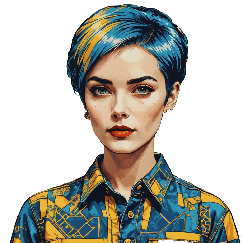 Retro Pop Art Woman with Camera