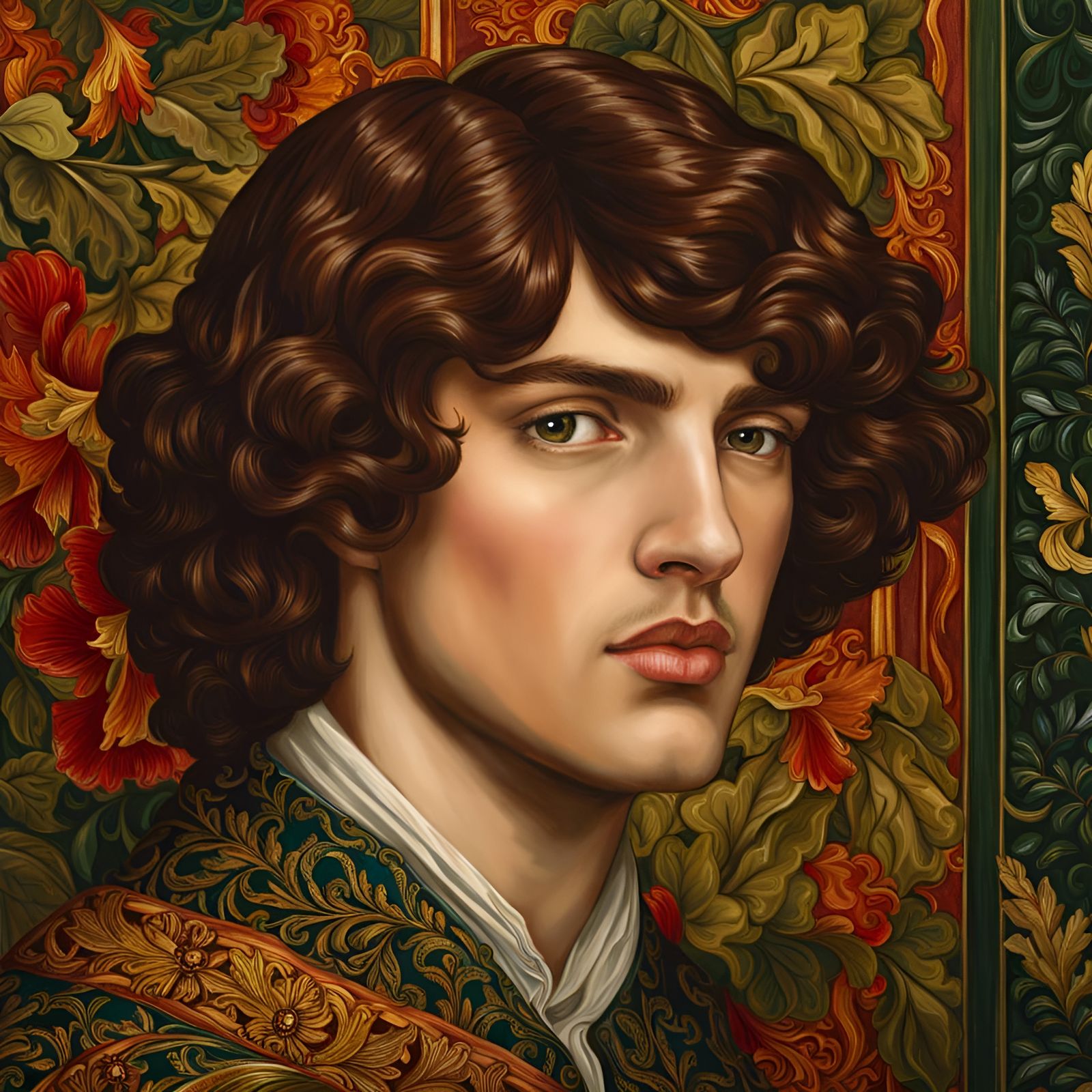Male Portrait (Pre-Raphaelite Art)