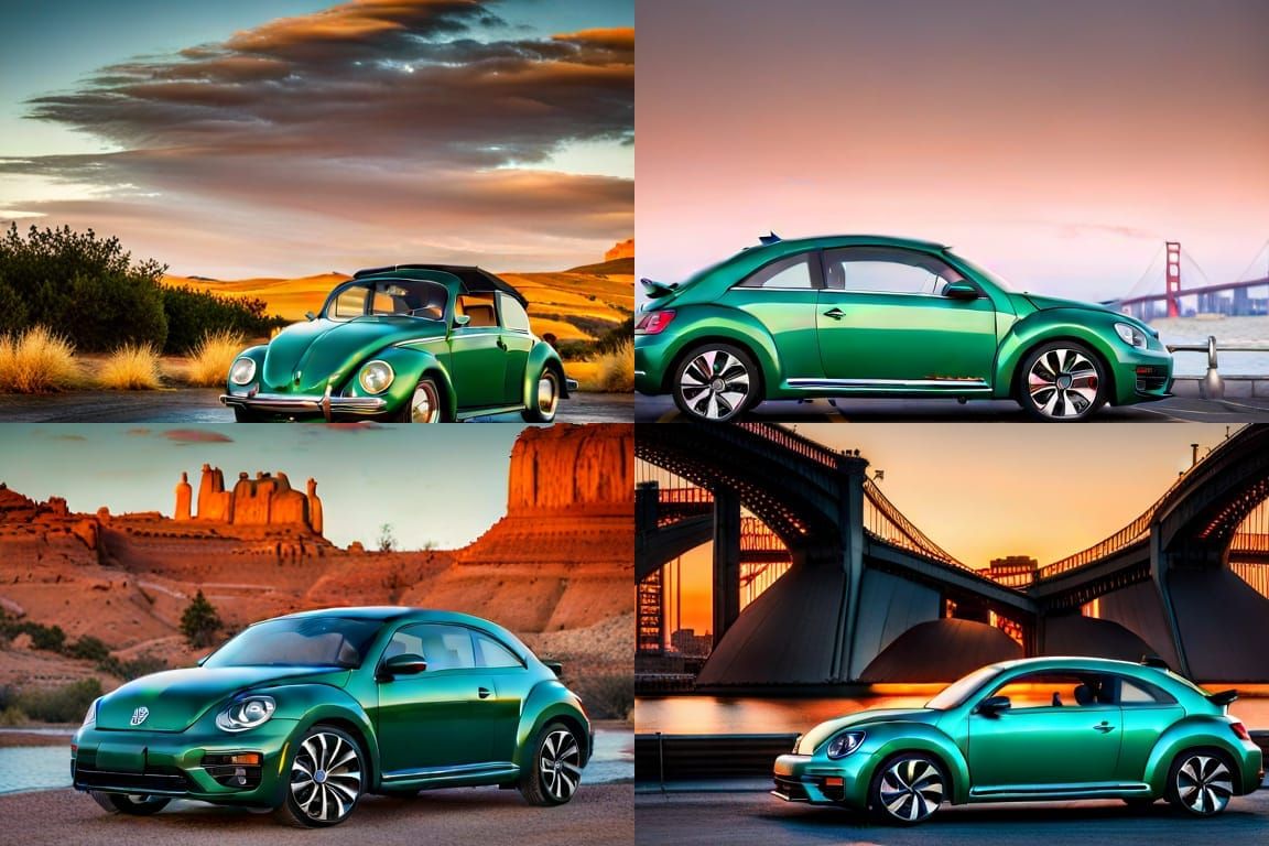 Emerald Green Metallic Volkswagen Beetle