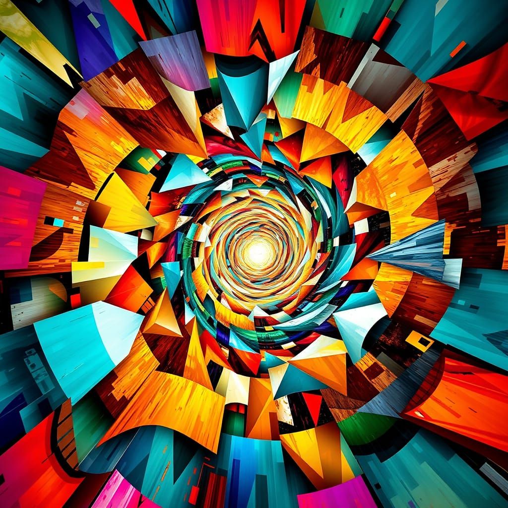 Surreal Vortex Portal in Kaleidoscopic Colors