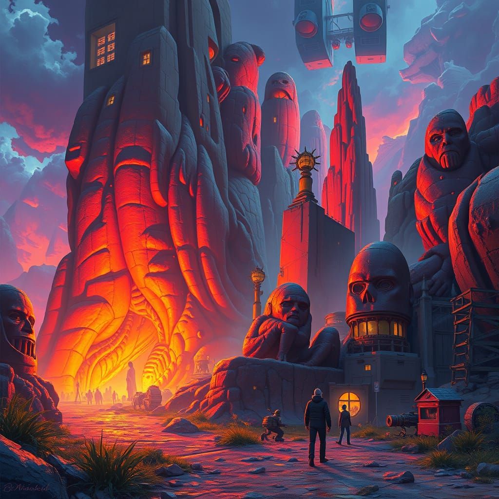 Hyper-Realistic Futuristic Scene in Awe-Inspiring Style