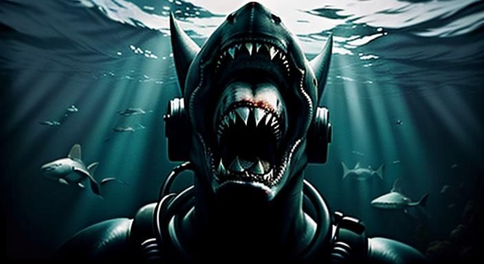H.R. Giger Inspired Megalodon Shark Encounter