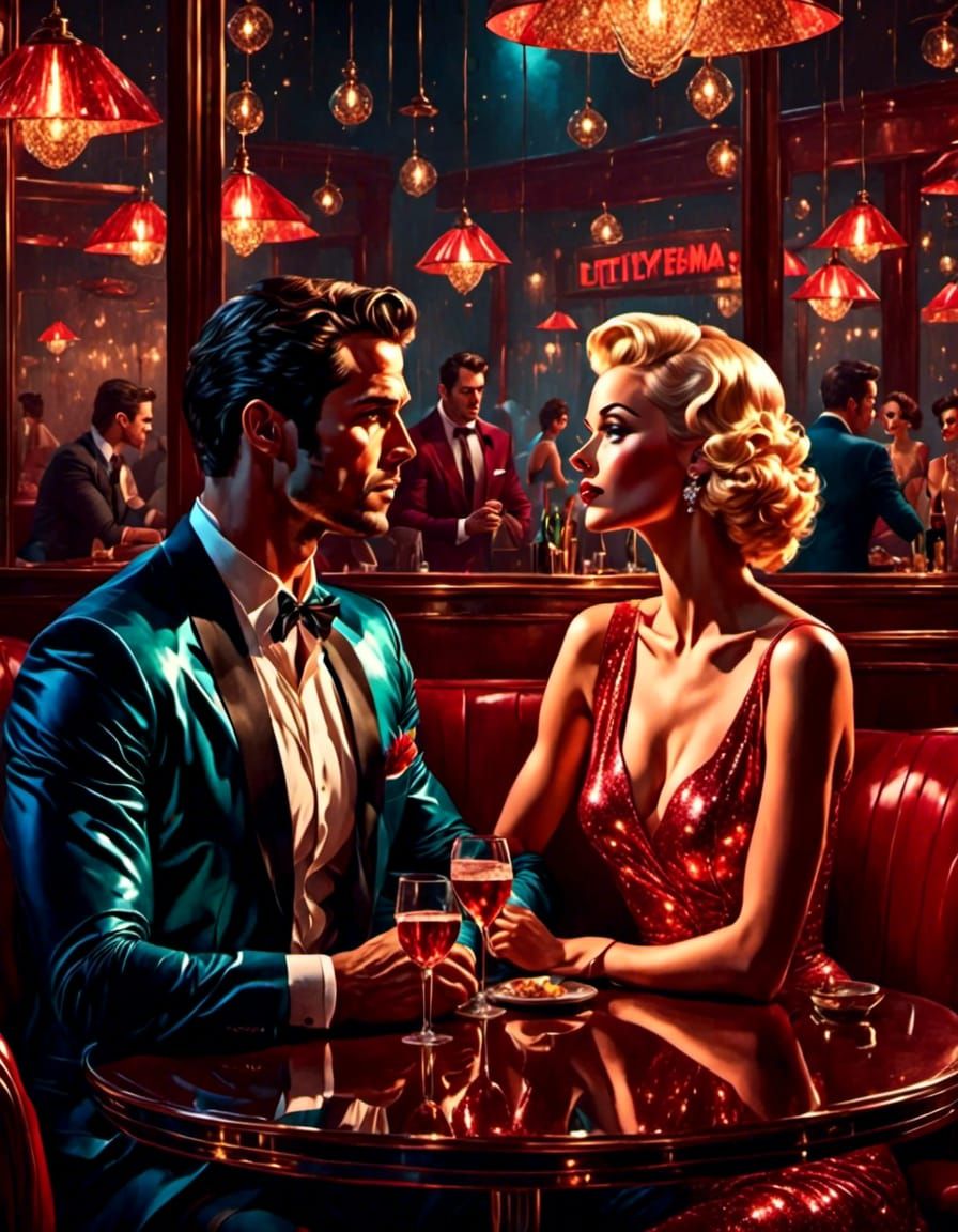 Lonely Man Observes Date in Rockabilly Style