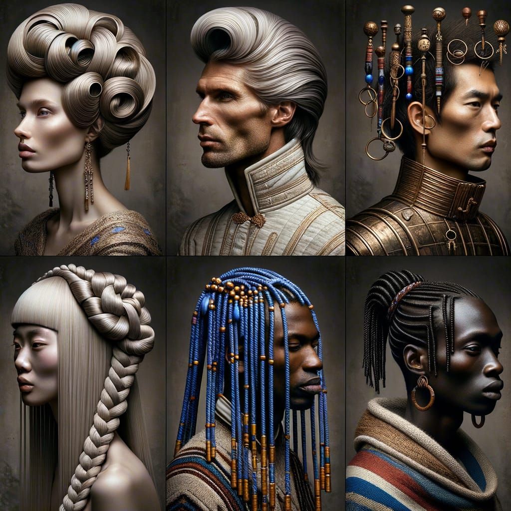 unconventional, artistic hairstyles inspired by history