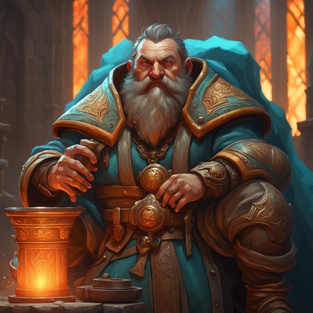 Dwarf Cleric Concept Art in Unreal Engine 5