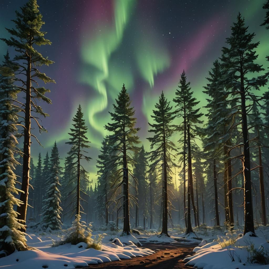 Iceland Aurora Borealis Fantasy Concept Art