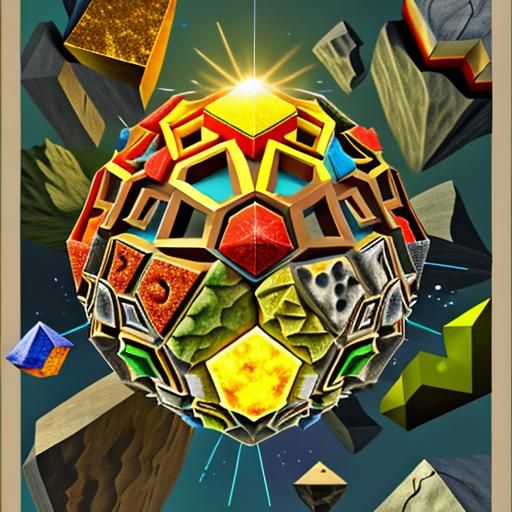 Complex 3D Fractal Geometric Vectors in Multicolor