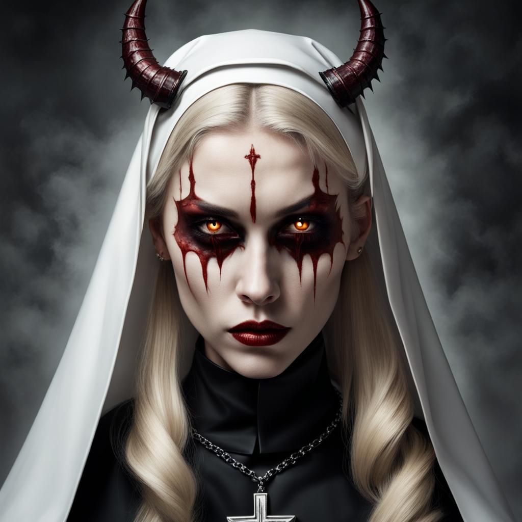 Demonic Blonde Nun: A Study in Contrasts