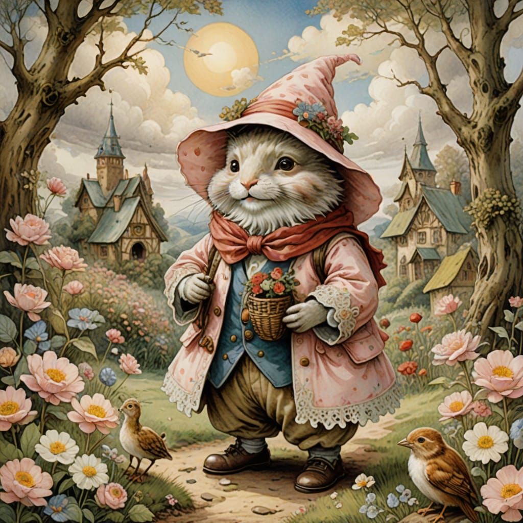 Whimsical Russian Doll Meets Humpty Dumpty in Enchanting Gar...