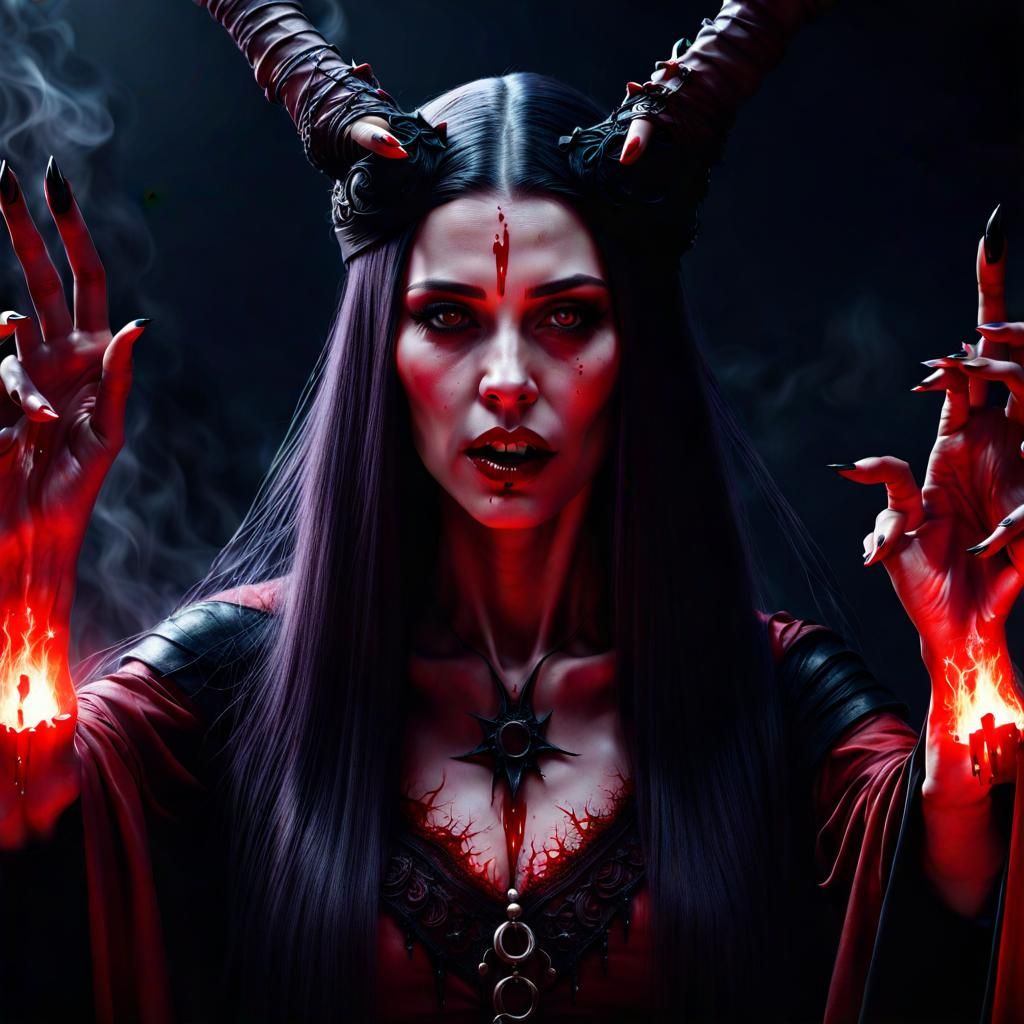 Blood Witch Coven Summons a Demon in 8k