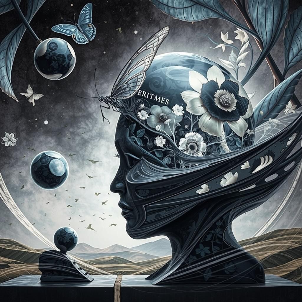 Butterfly Photogram in Black and White