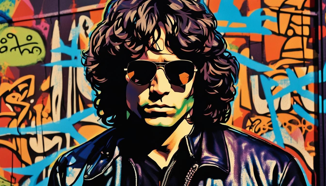 Jim Morrison in South LA: Pop Art Screen Print