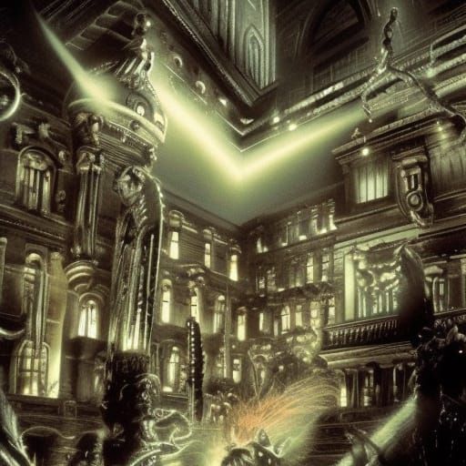 Cinematic Gremlins Digital Matte Painting