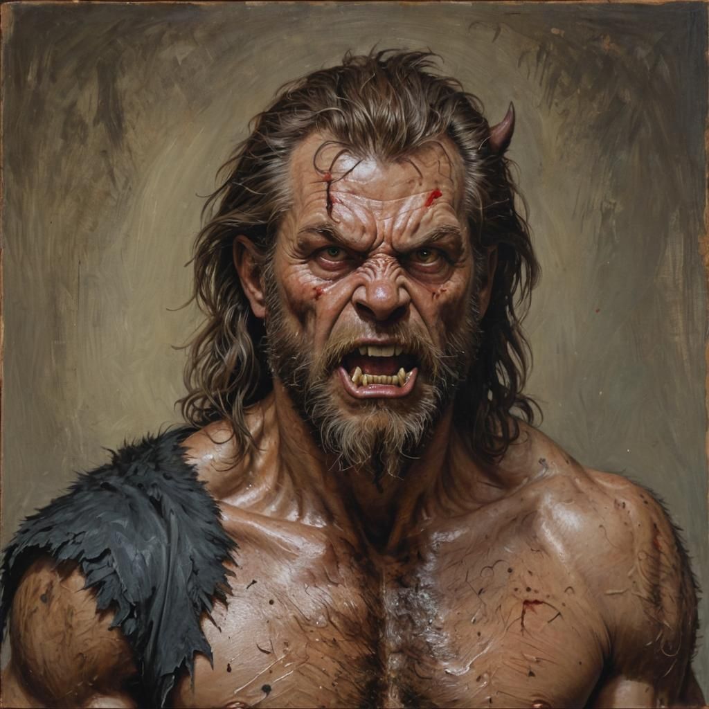 Ryan Hurst as Werewolf: Oil Painting Portrait