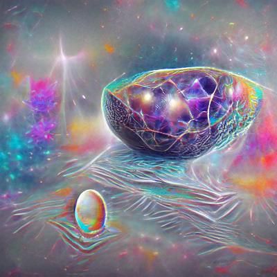 Holographic Astral Egg Illustration by Pablo Amaringo
