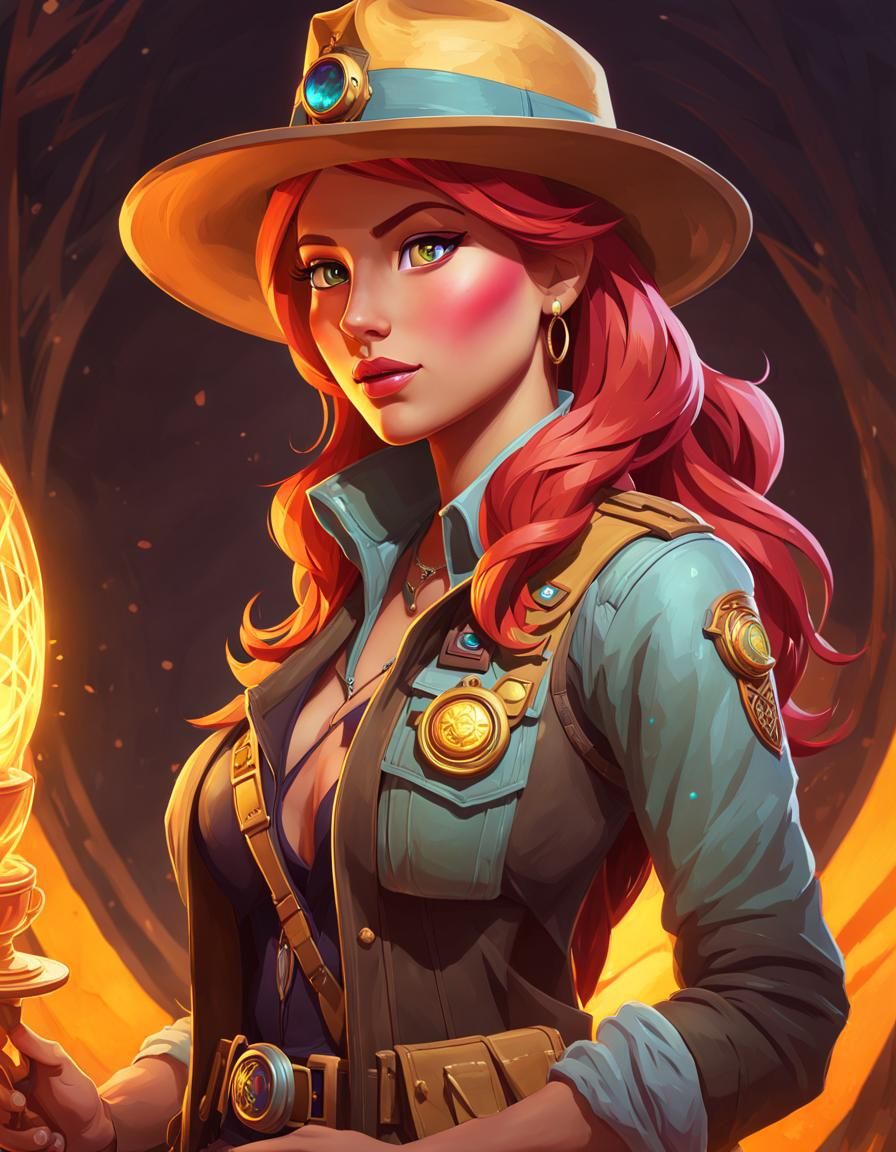 Sunset Shimmer as Archaeologist in Unreal Engine Style