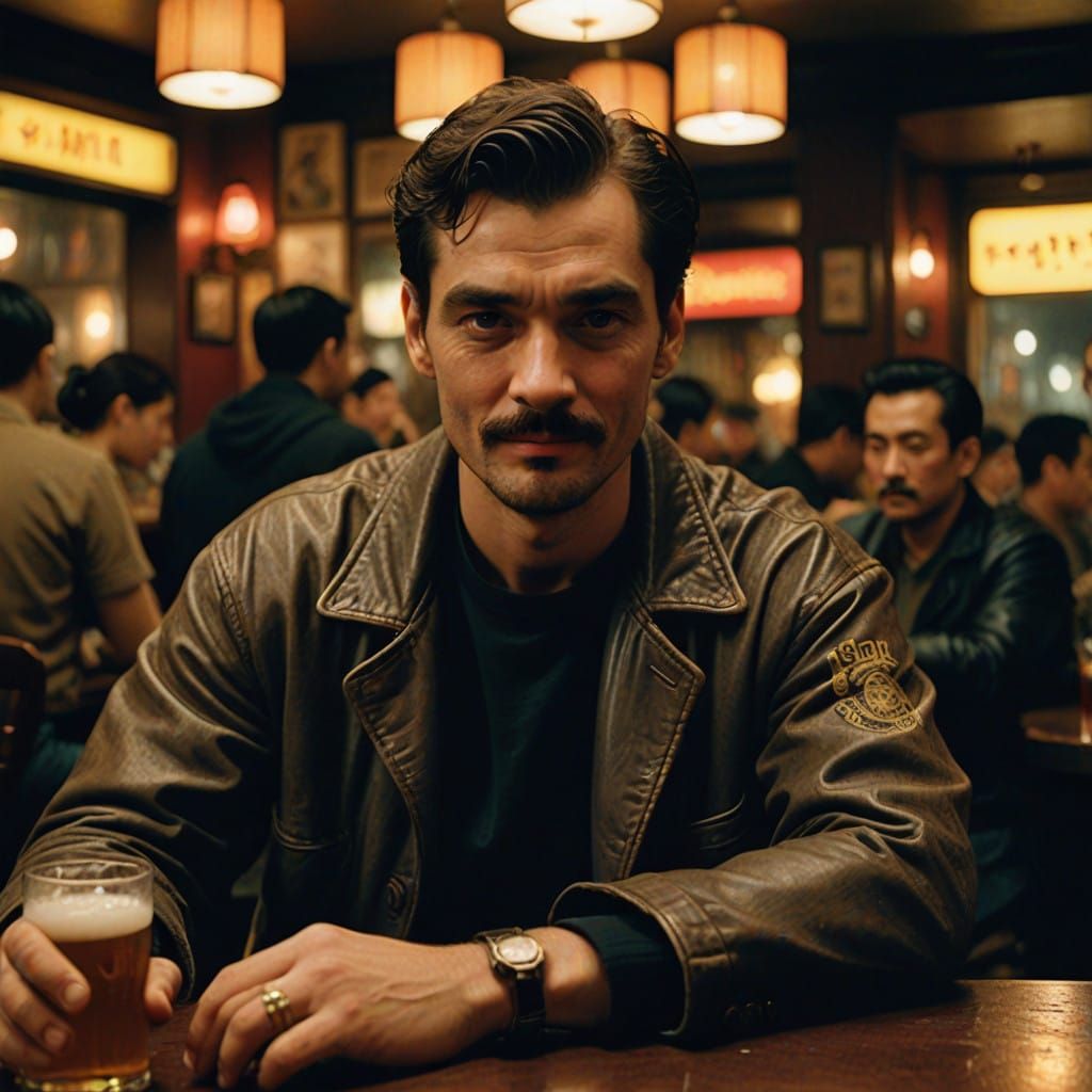 Gritty German Barfly Captured in Cinematic Film Still