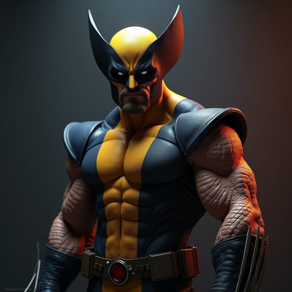 Wolverine in Dramatic 3D Photorealistic Style
