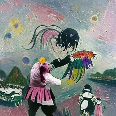 Magical Girl Transformation Inspired by Kandinsky and Monet