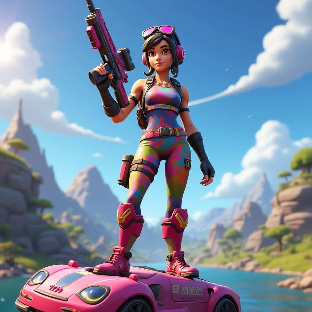 Epic Battle Bus Warrior in Vibrant Digital Art