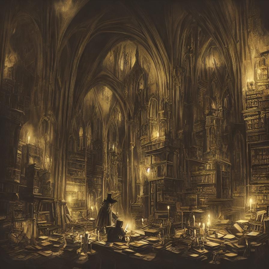 Wizard Concocting Potion in Dark Fantasy Illustration