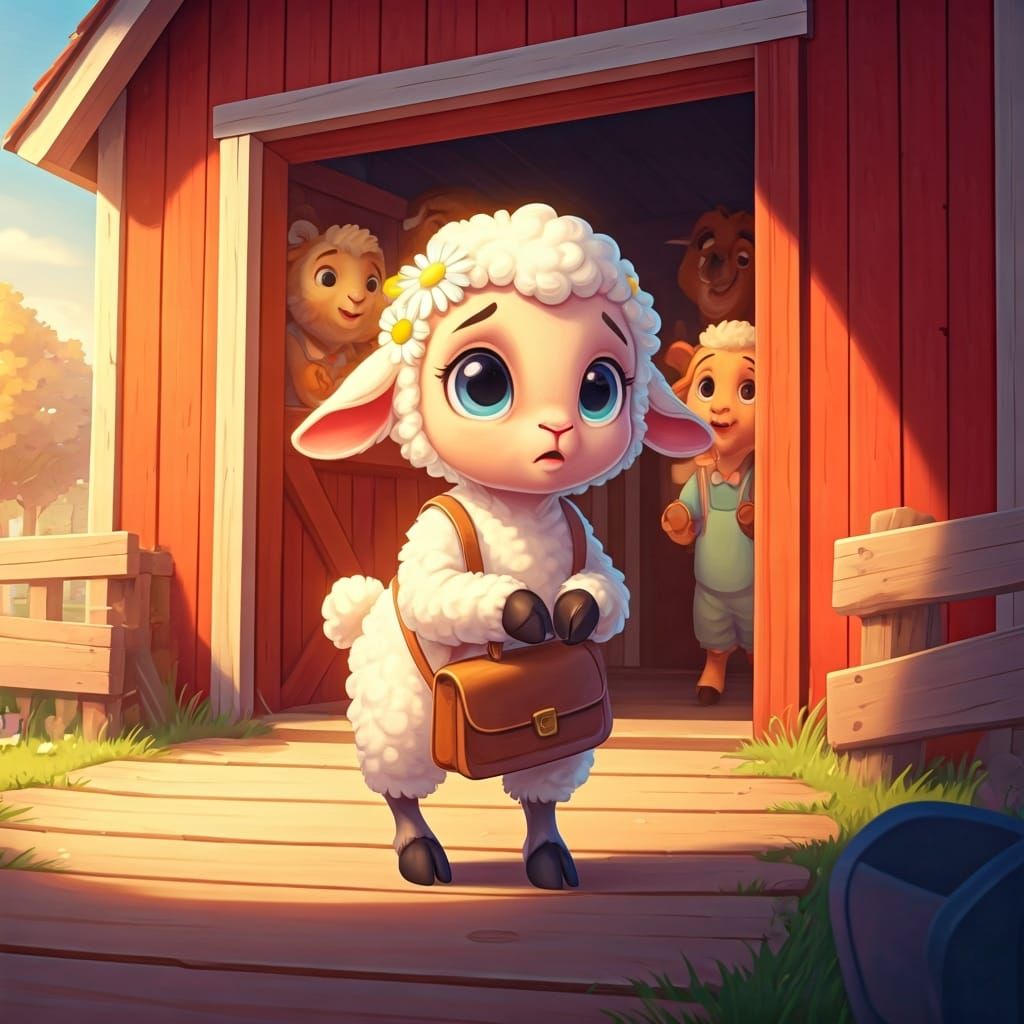 Lamb's First School Day: Disney-Style 2D Animation