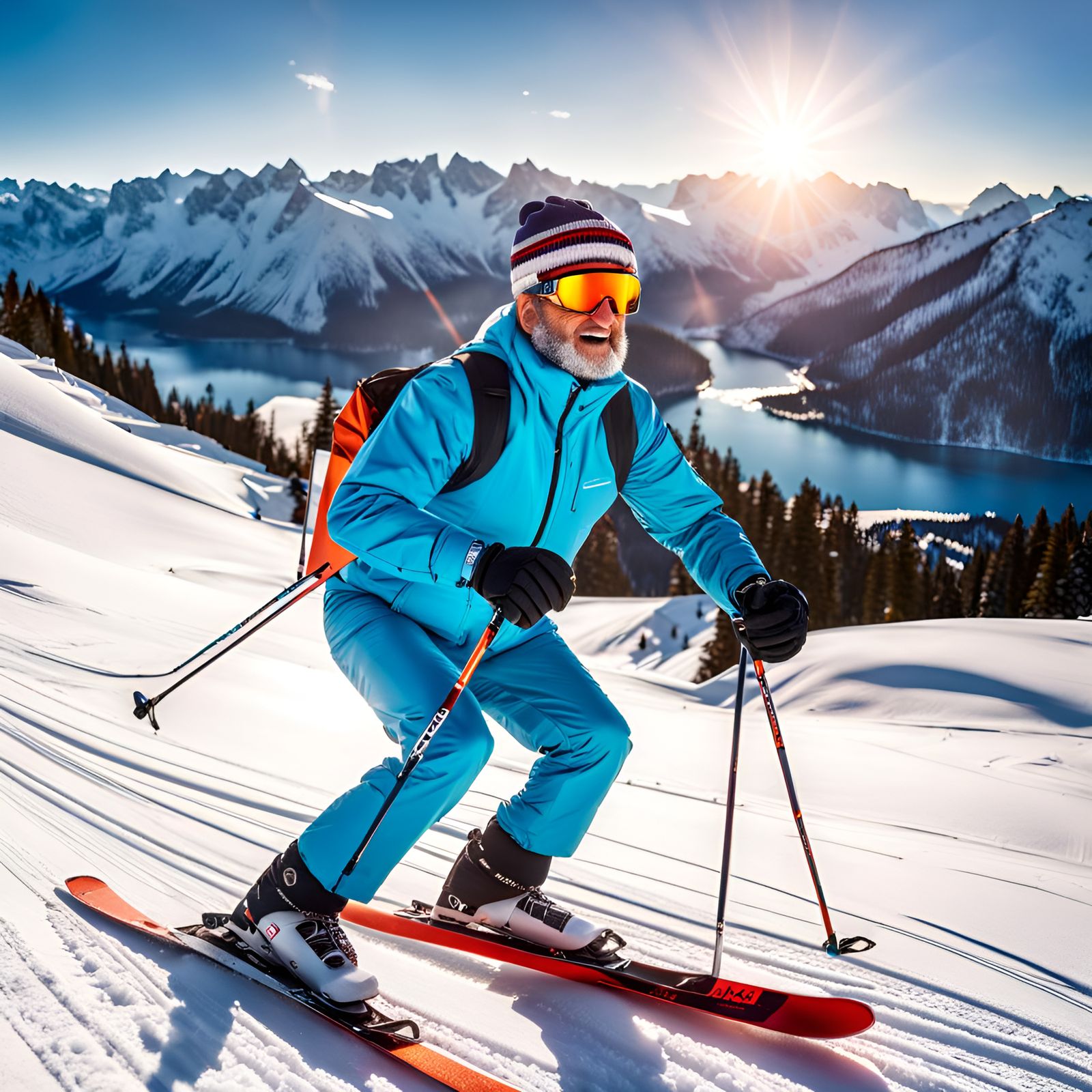 Skiing Robin Williams