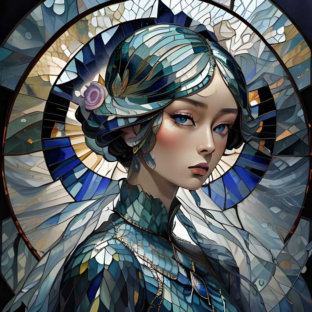 Colorful Crystal Peacock Reflection in Glass Display