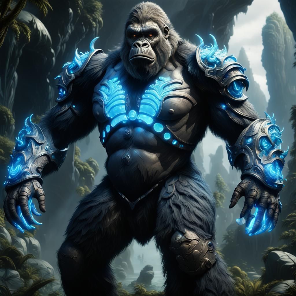 King Kong in Bioluminescent God Armor