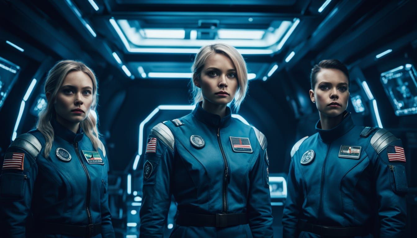 American Colonel near Spaceship in Photorealistic Sci-Fi