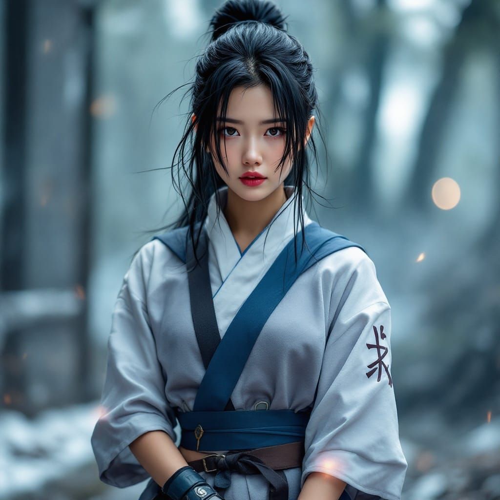 Sasuke Uchiha Cosplay in Cinematic Anime Style