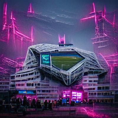 Cyberpunk Stadium of the Future