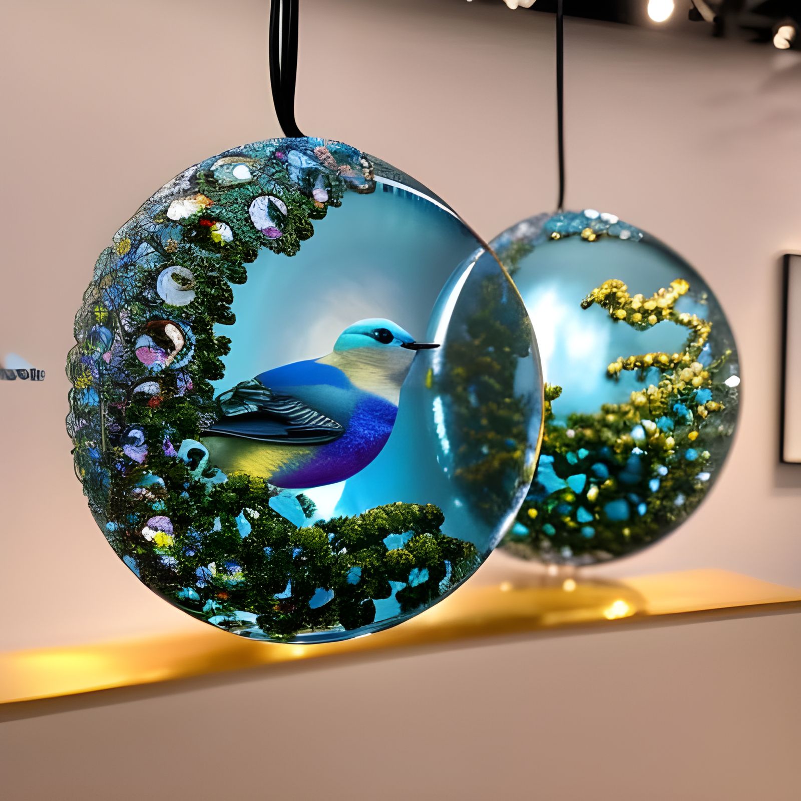 Crystal Cube Amulet in Hyperdetailed Digital Art