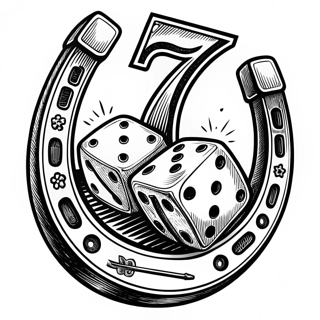 Fortune's Favor Tattoo Design in Black and White