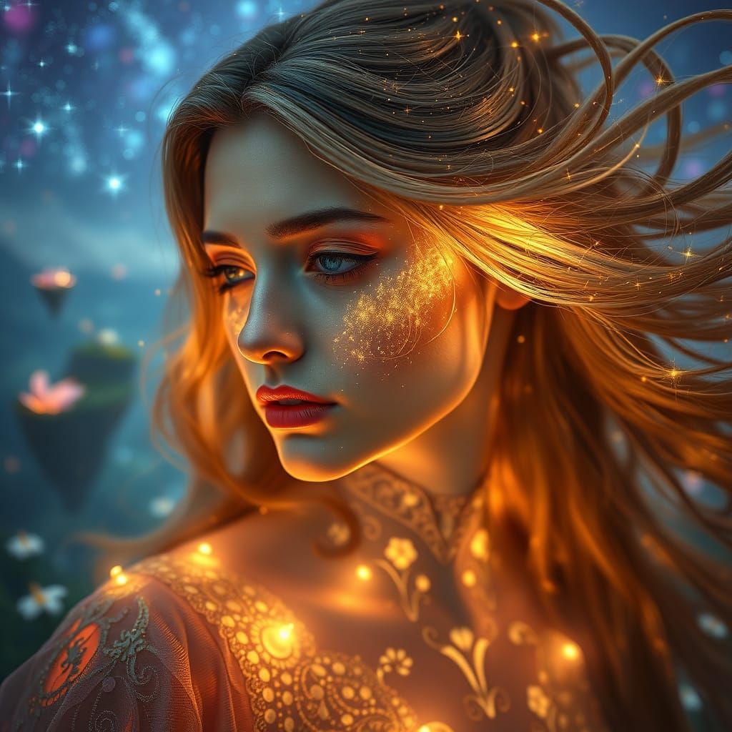 Ethereal Goddess in Celestial Wonderland