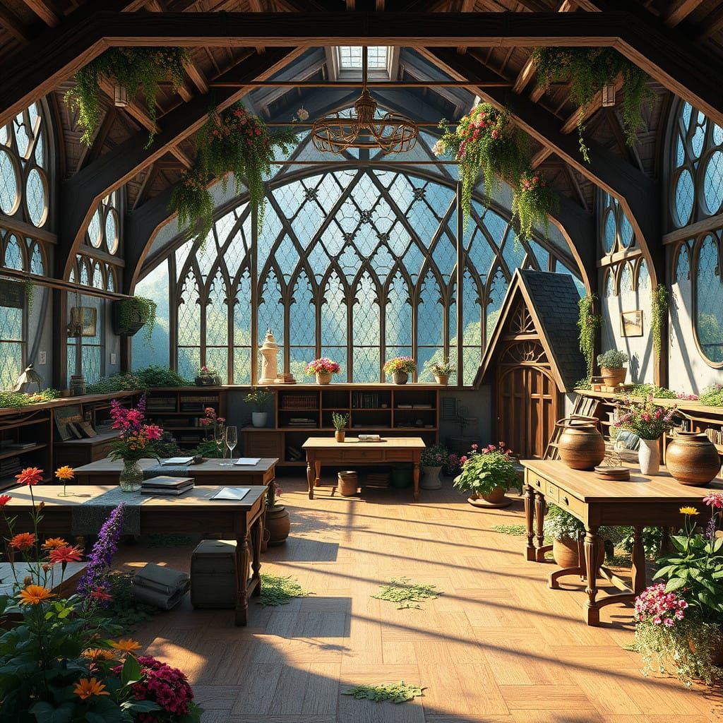 Whimsical Swedish Landscape in Modern Fantasy Style