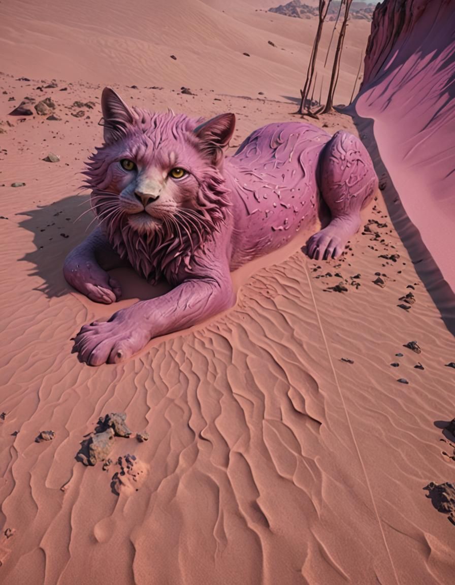 Pink Sand Island: Detailed Fantasy Concept Art