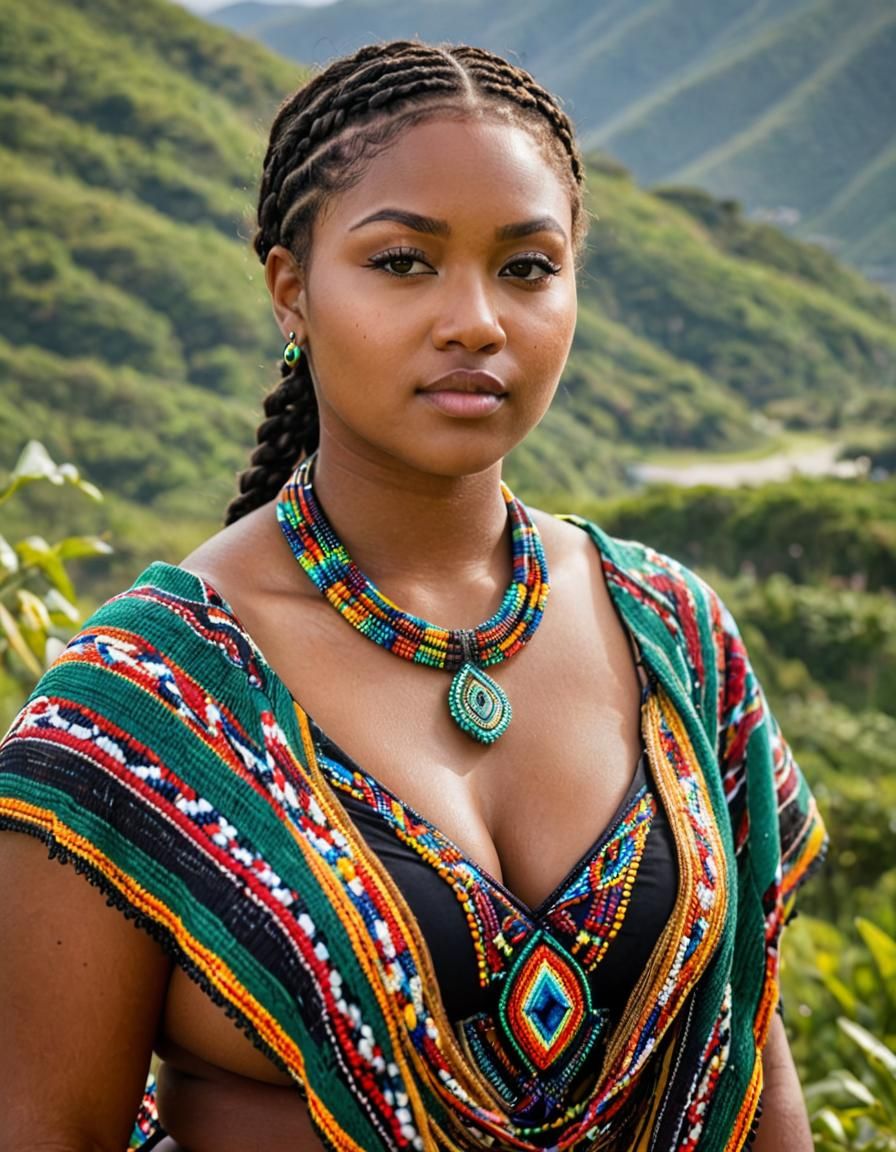 Eswatini Woman Portrait in Traditional Dress
