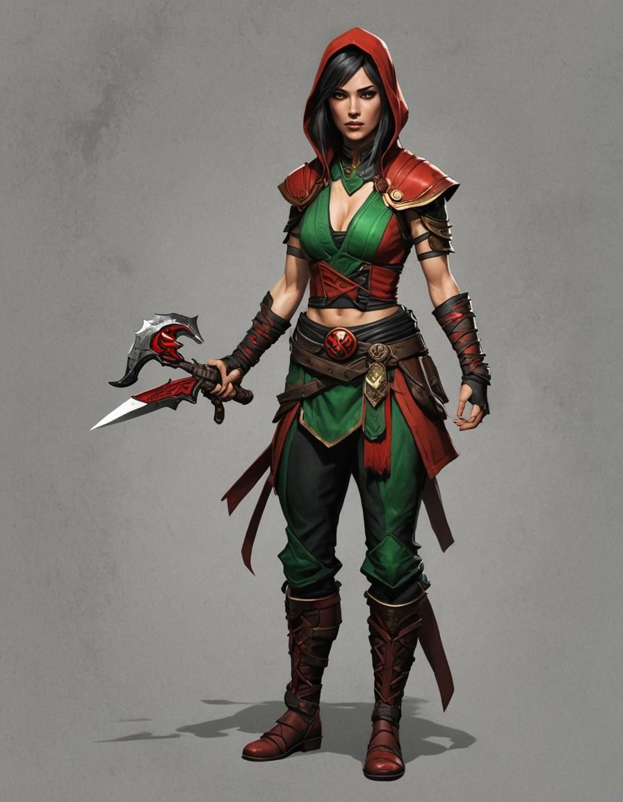 Red Riding Hood as Mortal Kombat Fighter