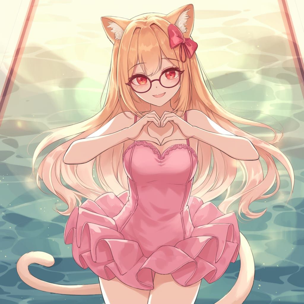 Anime Girl in Pastel Paradise