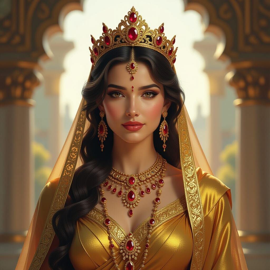Goddess of Wealth in Photorealistic Detail