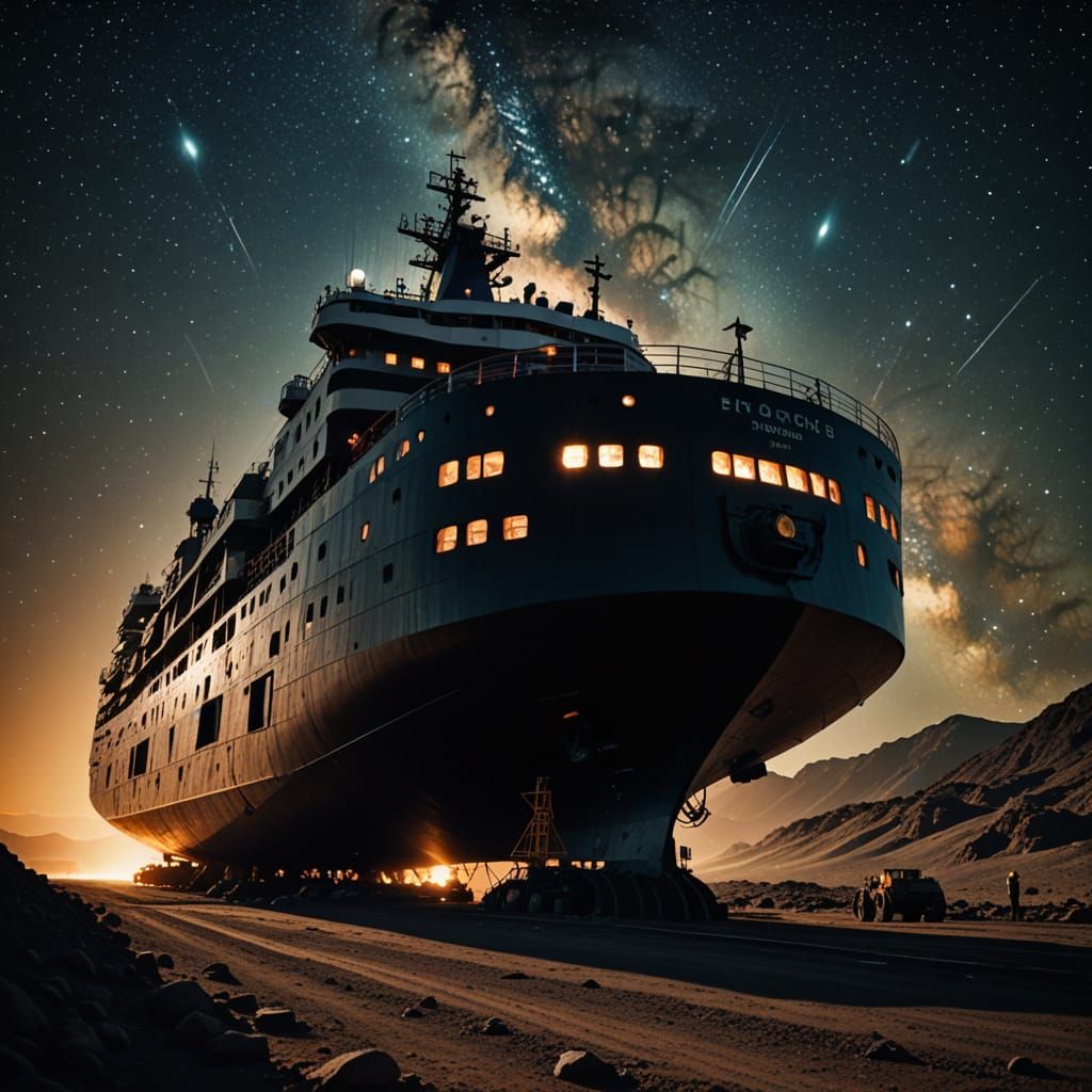 Epic Spacecraft Lands on Barren Planet