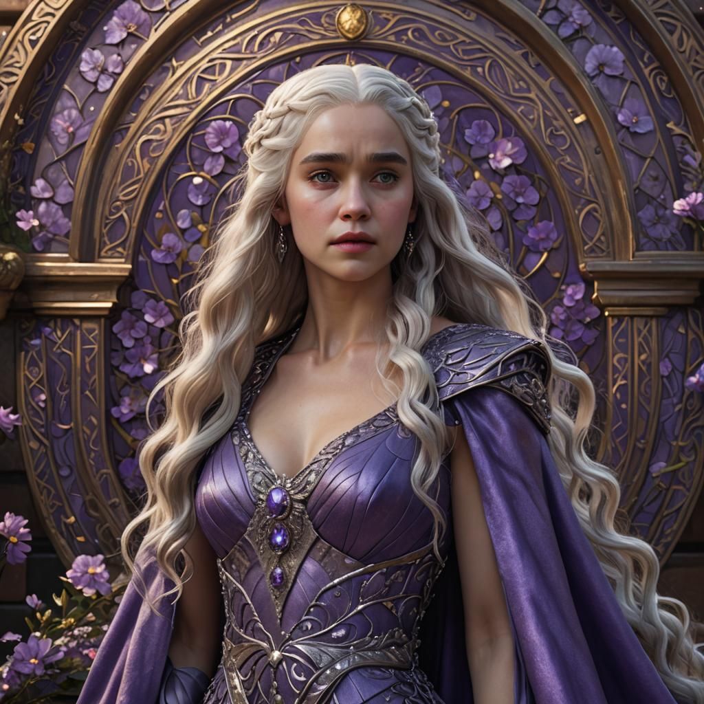 Daenerys Targaryen Art Nouveau Portrait in Klimt Style