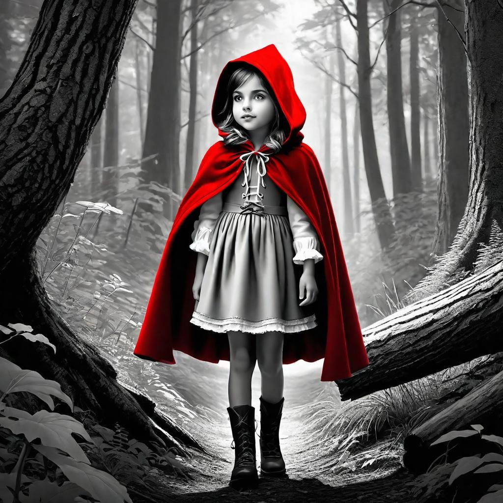 Red Riding Hood Color Splash Art
