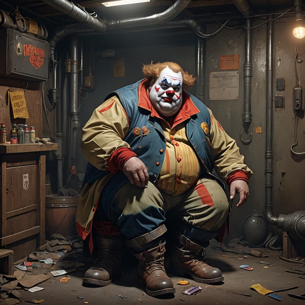Sad Clown: Hyperrealistic Portrait in Dynamic Lighting